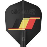 Target Darts DIMI 8FLIGHT Unisex Dimitri Van Den Bergh 8 schachten en dart vluchten, zwart, No.6 UK