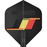 Target Darts DIMI 8FLIGHT Unisex Dimitri Van Den Bergh 8 schachten en dart vluchten, zwart, No.2 UK