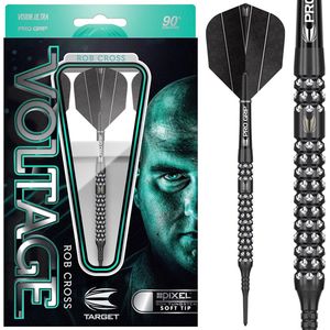 Target Darts Rob Cross Black Edition 18G 90% Tungsten Soft Tip Darts Set