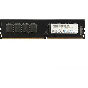 V7 - V7192004GBD-X16 - RAM - Zwart - 4GB - 2400 MHz - DDR4 - DIMM 288 pin