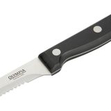 Olympia - Steakmes - Zwart - 21,5 cm - 12 Stuks - Roestvrij Staal 18/0