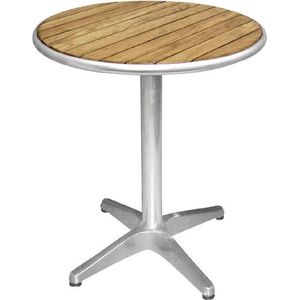 Tafel Rond met Houten Blad | 60 cm