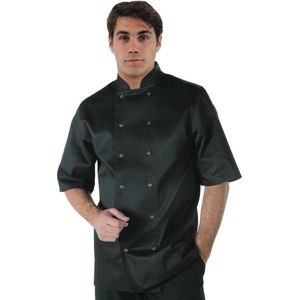 Whites Chefs Apparel Chef Jacket - Korte Mouw - Zwart