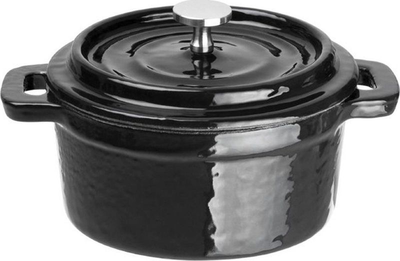 Braadpan Signature Zwart - Le Creuset Look-a-Like - Rond 130x84x45(h)mm