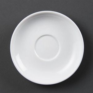Olympia White Ware espresso-schoteltjes, porselein, 12 stuks