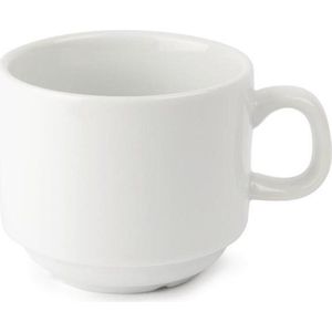 Olympia - Whiteware - Theekopjes - Wit - Porselein - 200ml - 12 Stuks