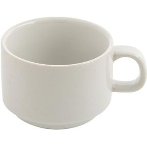 Athena Hotelware koffiekopjes 20cl Wit - Stapelbaar - Set van 24 kopjes