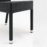 Bolero rotan stoelen, antraciet (doos 4) - grijs Aluminium CF159
