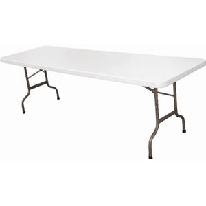 XXL Witte Tafel | Opvouwbaar in het midden | 2430x860x740(h)mm