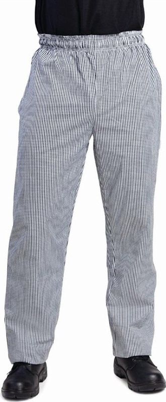 Whites Vegas unisex koksbroek zwart-wit geruit