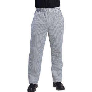 Whites Vegas unisex koksbroek zwart-wit geruit