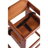 Bolero Hoge stoel van hout, donkerbruin, voor eetkamer en koffie, 750 x 510 x 510 mm