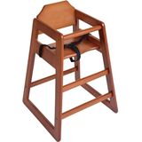 Bolero Hoge stoel van hout, donkerbruin, voor eetkamer en koffie, 750 x 510 x 510 mm