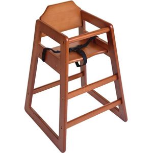 Bolero Houten Kinderstoel Donker Bruin Hout eindigt voor het Dineren en Cafe 750X510X510mm