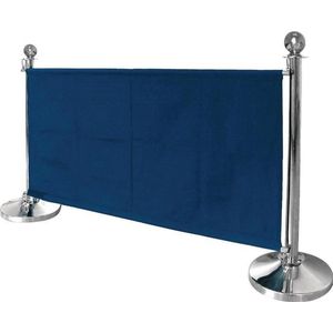 Bolero Canvas barrière, donkerblauw, maat: 700(H) x 1430(W) mm, inclusief bevestigingsaccessoires, barrièrepalen apart verkrijgbaar, DL480