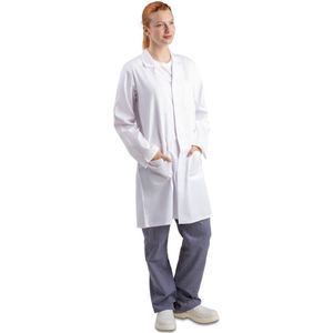 Whites - Werkjas - Wit - Polyester/Katoen - 3 Zakken - Rugsplit
