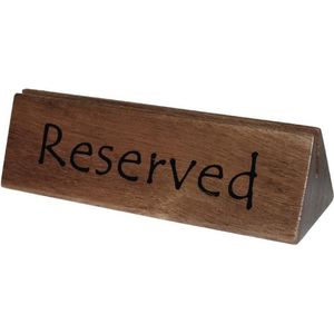 Olympia Acacia houten reserveer bordje en menuhouder | 10 stuks | Tot A4 formaat | 150x35x35(h)mm - CL381