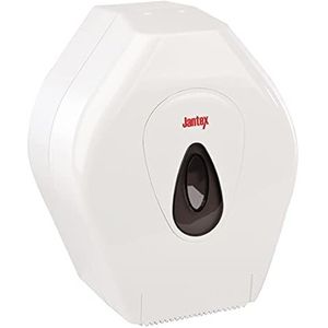 Jantex Mini Jumbo Tissue Dispenser Badkamer Servet Papier Wit 275X220X145mm