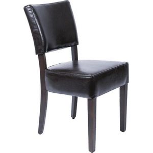 Bolero Kunstlederen stoel donkerbruin | 2 stuks | Zithoogte 50cm | 426x450x858(h)mm - bruin GAS-GF957