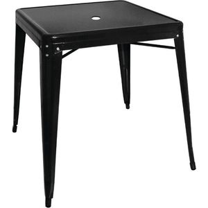 Bolero Bistro tafel vierkant 668mm zwart - Staal GC867
