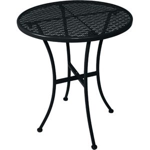Bolero ronde bistrotafel in slank design staal zwart 60 cm - GG705