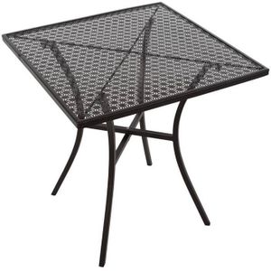 Bolero vierkante stalen bistro tafel zwart 70cm