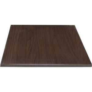 Bolero Vierkante tafel van hout, 600 mm, donkerbruin