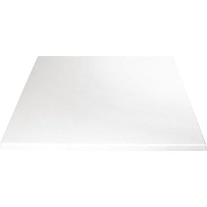 Bolero Tafelblad van hout, vierkant, 600 mm, wit