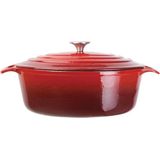 Braadpan Signature Rood - Le Creuset Look-a-Like - Ovaal 12,5(h)x 23(b)x 30,5(d)cm