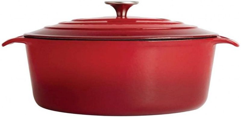 Braadpan Signature Rood - Le Creuset Look-a-Like - Ovaal 12,5(h)x 23(b)x 30,5(d)cm