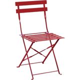 Bolero Loopstoelen van staal, rood, 2 stuks