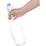 Olympia glazen waterfles 1 liter - 6 stuks - GG930