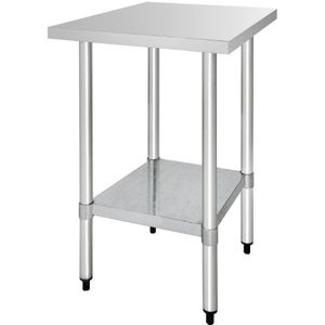 Vogue RVS werktafel zonder achteropstand 90x60x70cm