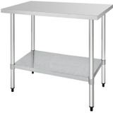 RVS Werktafel | 70 cm diep | 5 formaten60(b)x70(d)x90(h)