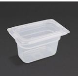 Vogue - Polypropyleen GN-bak - GN1/9 - 100 mm - 4 stuks - Inhoud 0,85 liter