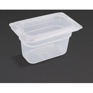 Vogue - Polypropyleen GN-bak - GN1/9 - 100 mm - 4 stuks - Inhoud 0,85 liter