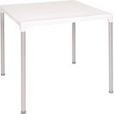 Bolero Vierkante Zwarte Tafel met Aluminium Poten - 75x75 cm