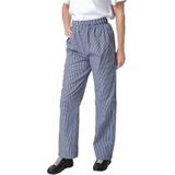 Whites - Vegas Chef Broek - Blauw en Wit Ruitje - Kleding