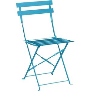Bolero klappbare Terrassenst&#252;hle | Stahl | azurblau | 2 St&#252;hle