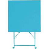 Opklapbare Stalen Vierkante Tafel Blauw - 71(H)x60x60cm