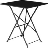 Bolero vierkante opklapbare stalen tafel zwart 60cm