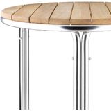 stapelbare tafel 60cm rond essen/aluminium poten