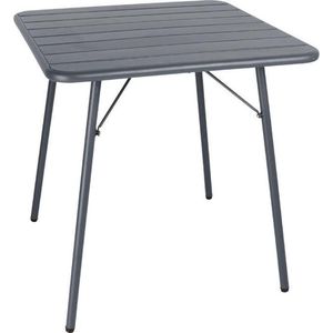 Vierkante stalen opklapbare tafel grijs | 70 cm