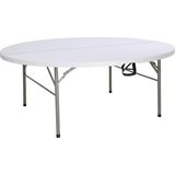 Inklapbare Ronde Buffettafel - Volledig Inklapbaar Tot Koffer - 74(h)cm - 186cm