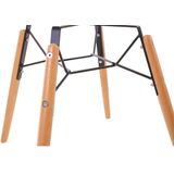 Bolero Arlo polypropyleen stoelen met houten poten grijs