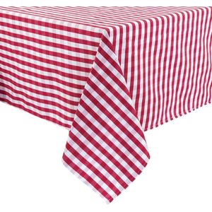 Mitre Comfort Gingham tafelkleed rood en wit geruit 132cm - HB582