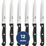 Steakmessen- ronde punt - ZWART - 12 stuks - Olympia - CS716