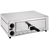 Gastronoble Pizzaoven | Elektrisch | 1x Ø305mm | 1.13kW | 380x468x188(h)mm - wit Roestvrij staal GAS-CR912