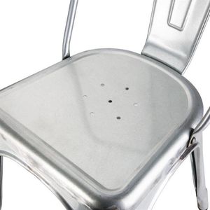 Bolero Bistro gegalvaniseerd stalen stoelen (4 stuks) - Staal GL338