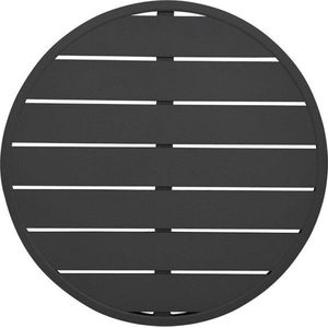 Bolero Tafelblad van zwart aluminium, 580 mm, rond